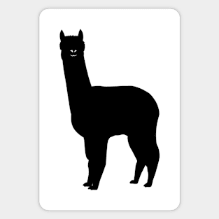 Alpaca Black Silhouette Pet Animal Cool Style Magnet